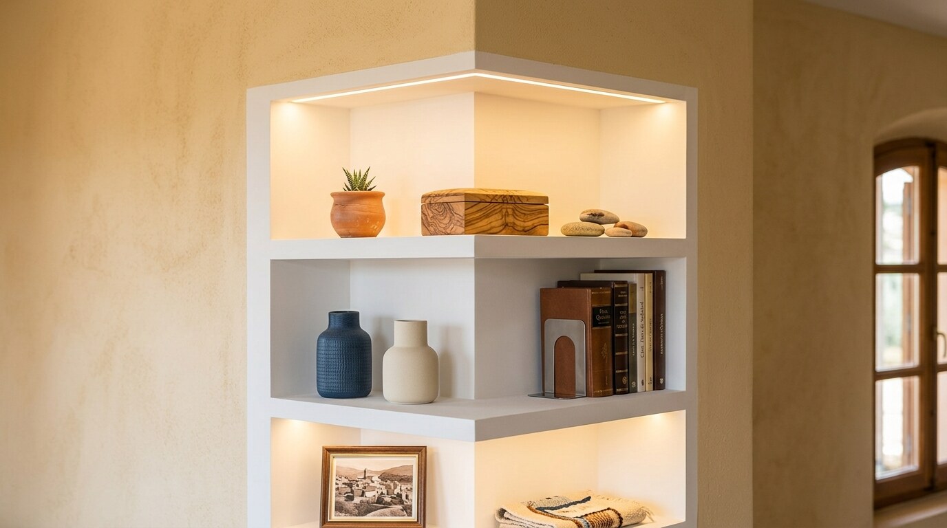 Hueco decorativo en pladur con iluminación LED integrada